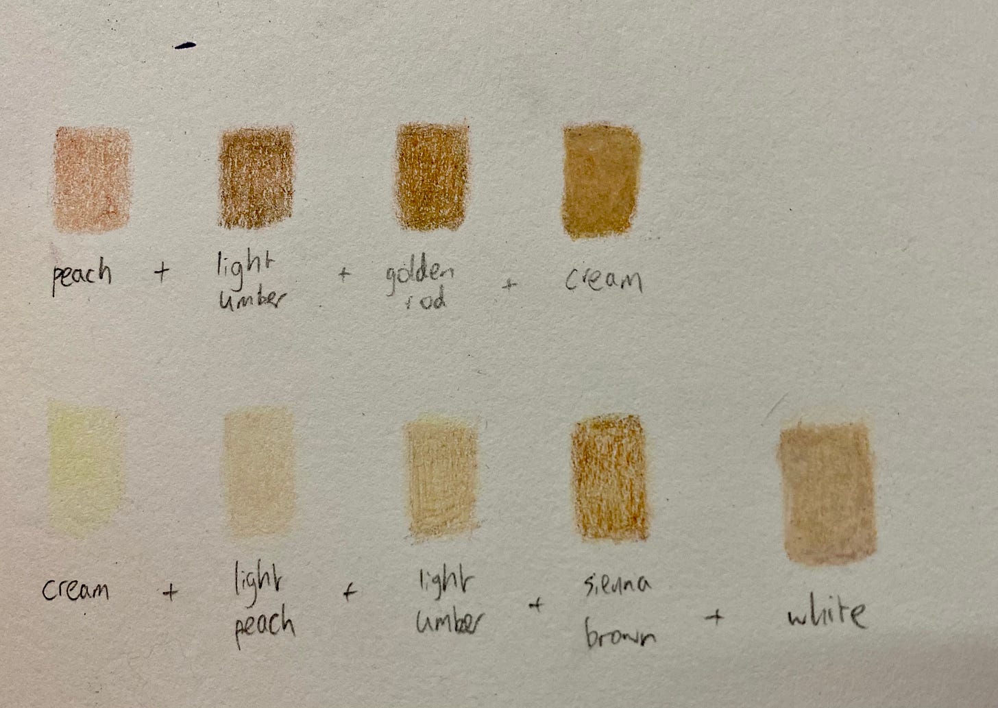 Successive layers trying to create a skin tone